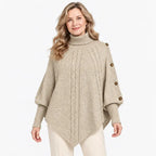 【S–3XL】Abszolút sláger az őszi-téli szezonra! Ez a meleg, kötött poncsó könnyedén elfedi az alak kisebb tökéletlenségeit. ✨