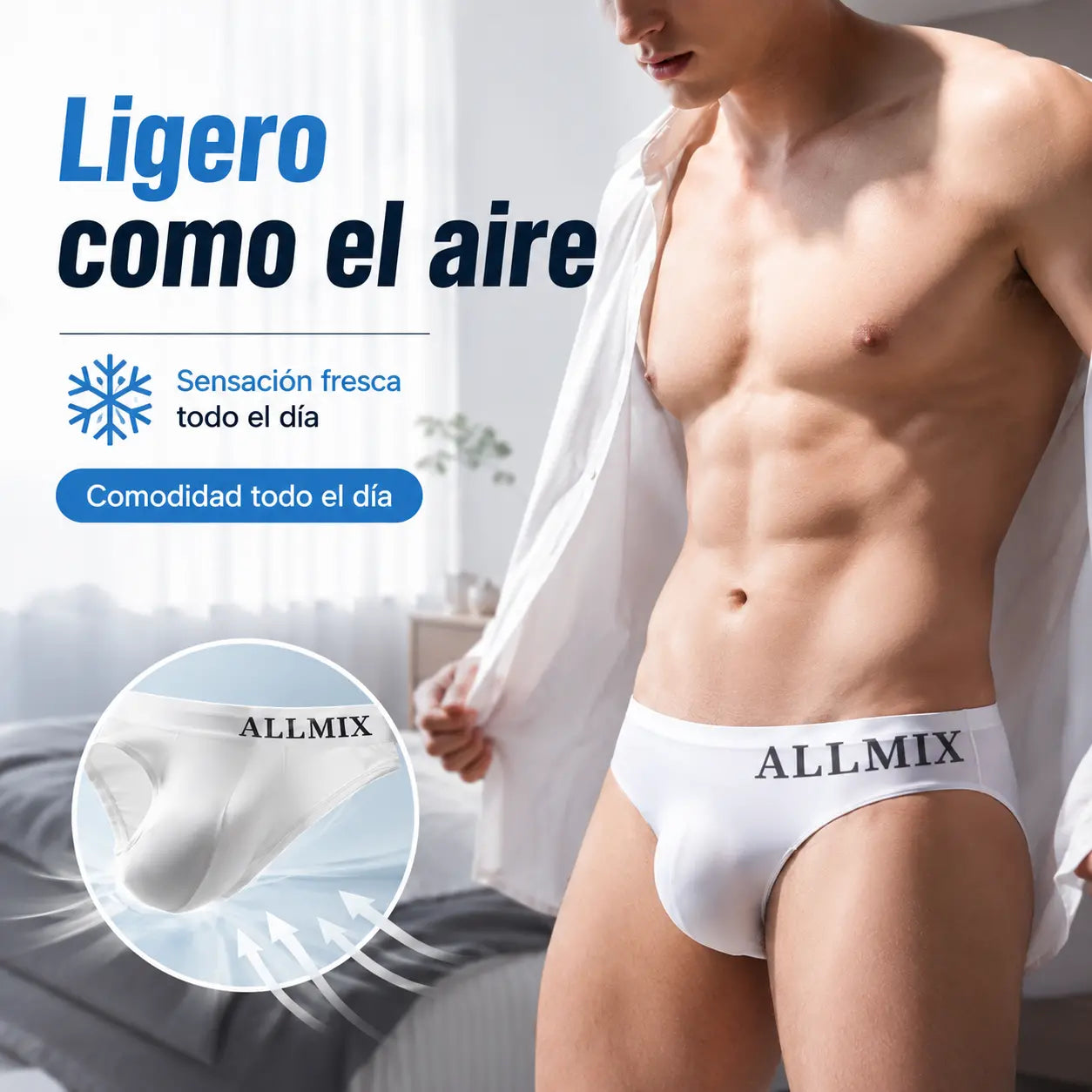 💥【5 darab 10200 Ft 】【M-2XL】Új férfi varrás nélküli, alacsony derekú jégselyem alsó - 【50-90 kg】