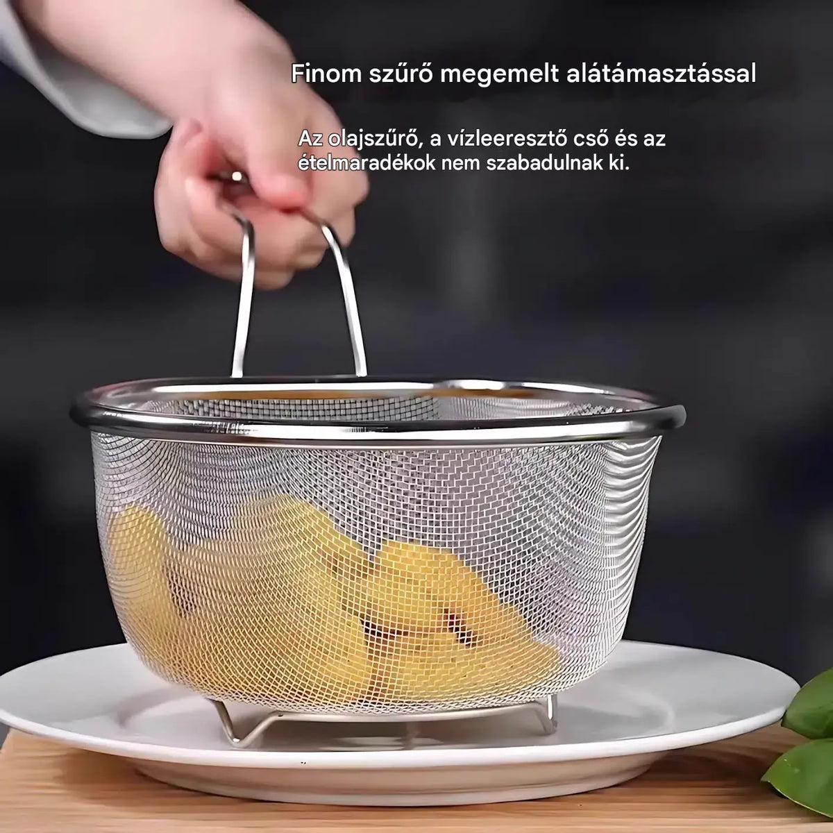 🔥🥳50% KEDVEZMÉNY🥗🍲Rozsdamentes acél hálós szűrőkosár