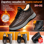 【Időszakosan 50% kedvezmény!】【39–45】 Férfi téli, vízálló, valódi bőrből készült alkalmi sportcipő, puha bársonybéléssel, új stílusban