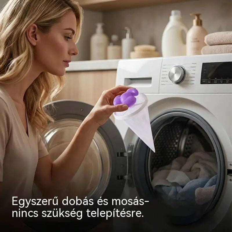 🌀6 darab 8200 Ft ✨ Úszószűrő mosógéphez - Minden mosásnál felfogja a szálakat, a hajat és az állati szőrt 🧺
