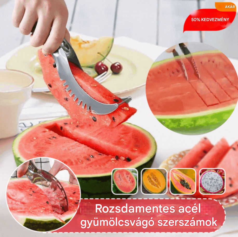 【Vegyél 1-et, kap 1-et ingyen】Rozsdamentes acél szélmalom görögdinnye kés, konyhai kiegészítők