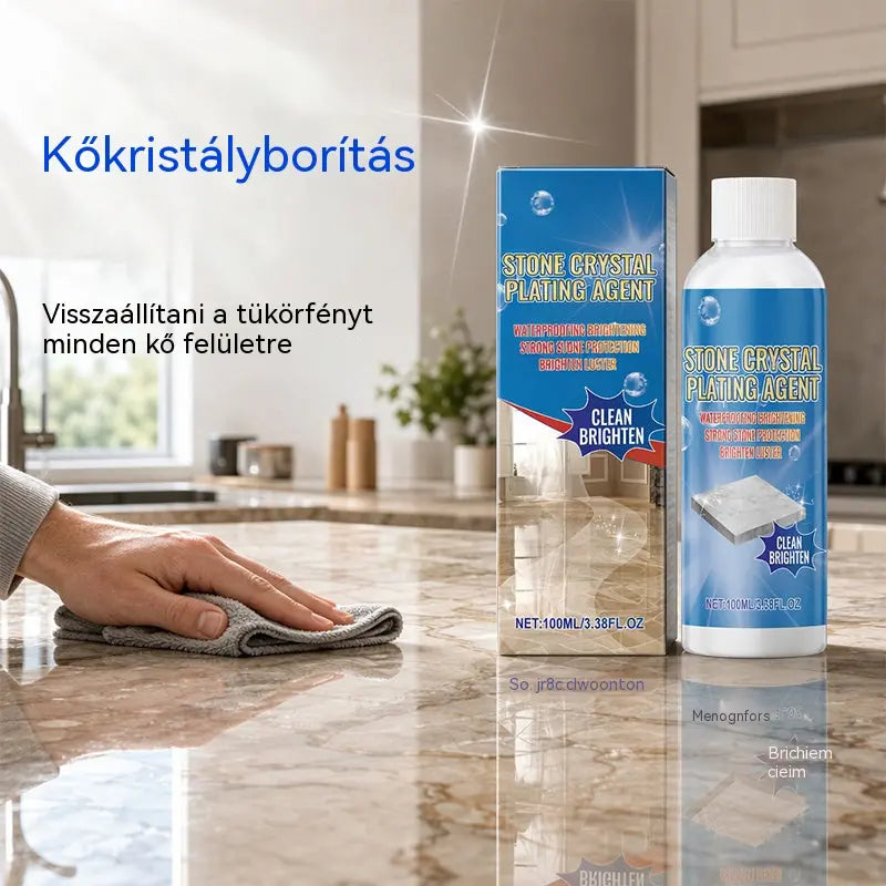 【Korlátozott ideig 50% kedvezmény!】✨ Márványtisztító és -polírozó – Gyengéden tisztít, fokozza a fényt, védi a lezárt követ ✨