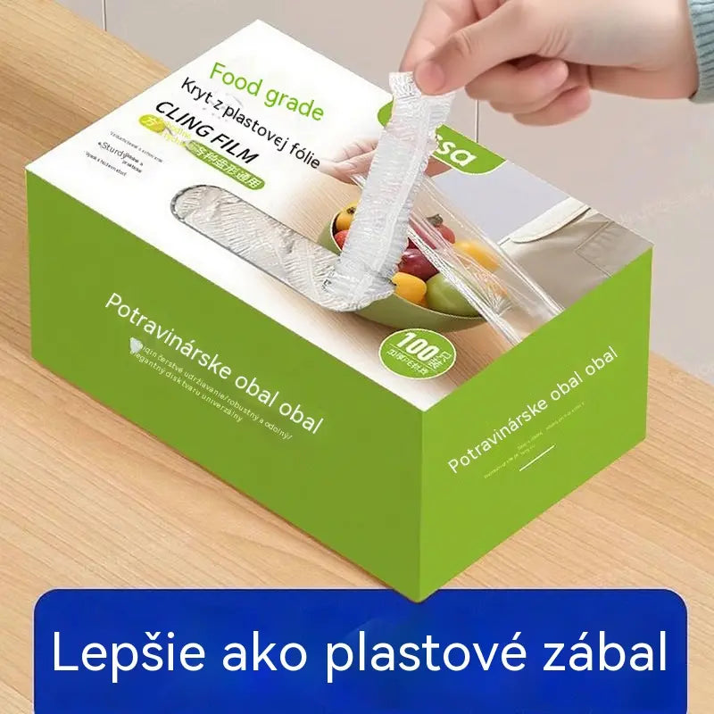 Extra vastag, 4 dobozos kiszerelés (400 darab) Antibakteriális, rugalmas élelmiszerfóliák; eldobható élelmiszer-takarók a konyhába vagy a hűtőszekrénybe