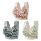 【Akciós ár】【Vásároljon 3-at, kapjon 3-at ingyen】M-4XL Plus Méretű Csipkés Melltartó, Acélgyűrű Nélkül, Luxus Gyönyörű Hátrész, Szexi Légáteresztő, Varratmentes Melltartó【40~100kg】