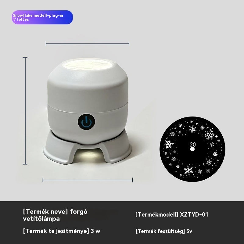 【akció】 Dinamikus forgó LED projektor