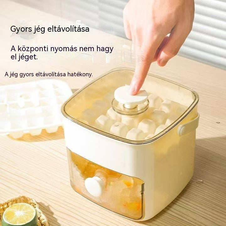 【Korlátozott ideig 50% kedvezmény】2026 Jégkockatartó fedővel: A jégkészítés egyszerű