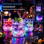 【50% kedvezmény, csak korlátozott ideig!】✨💎Crystal pohárkészlet italokhoz, folyadék által aktivált LED-világítással🥂
