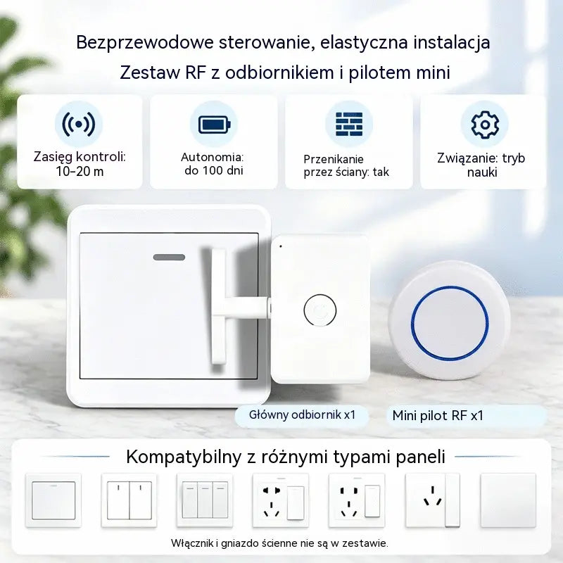 【Időszakosan 50% kedvezmény!】📱💡Intelligens vezeték nélküli vezérlő a világítás távoli be- és kikapcsolásához, vezetékek kiépítése nélkül