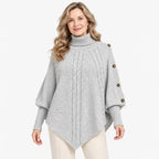 【S–3XL】Abszolút sláger az őszi-téli szezonra! Ez a meleg, kötött poncsó könnyedén elfedi az alak kisebb tökéletlenségeit. ✨