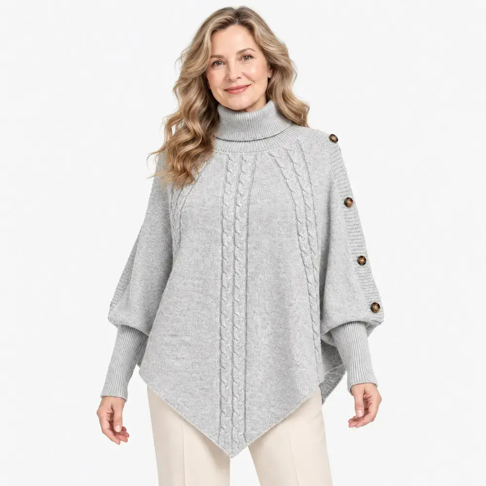 【S–3XL】Abszolút sláger az őszi-téli szezonra! Ez a meleg, kötött poncsó könnyedén elfedi az alak kisebb tökéletlenségeit. ✨