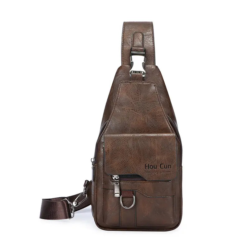 🎒 Retro stílusú, vízálló, valódi bőr válltáska: nélkülözhetetlen darab a mindennapi ingázáshoz.