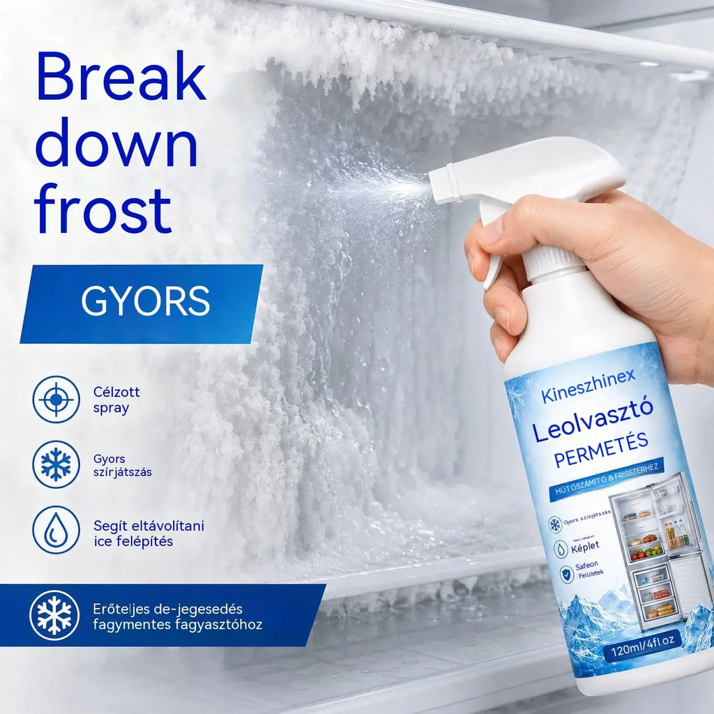 🔥【2 üveg 8700】❄️ Új jégtelenítő spray 2026 🧡 Gyorsan eltávolítható jég a fagyasztóból