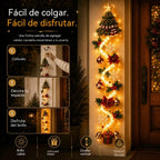 【50% kedvezmény, csak korlátozott ideig!】🎄 MerryCascade világító karácsonyi ajtódísz | 6 ünnepi dizájn, meleg fény, 3D részletek és helytakarékos függőleges kialakítás✨