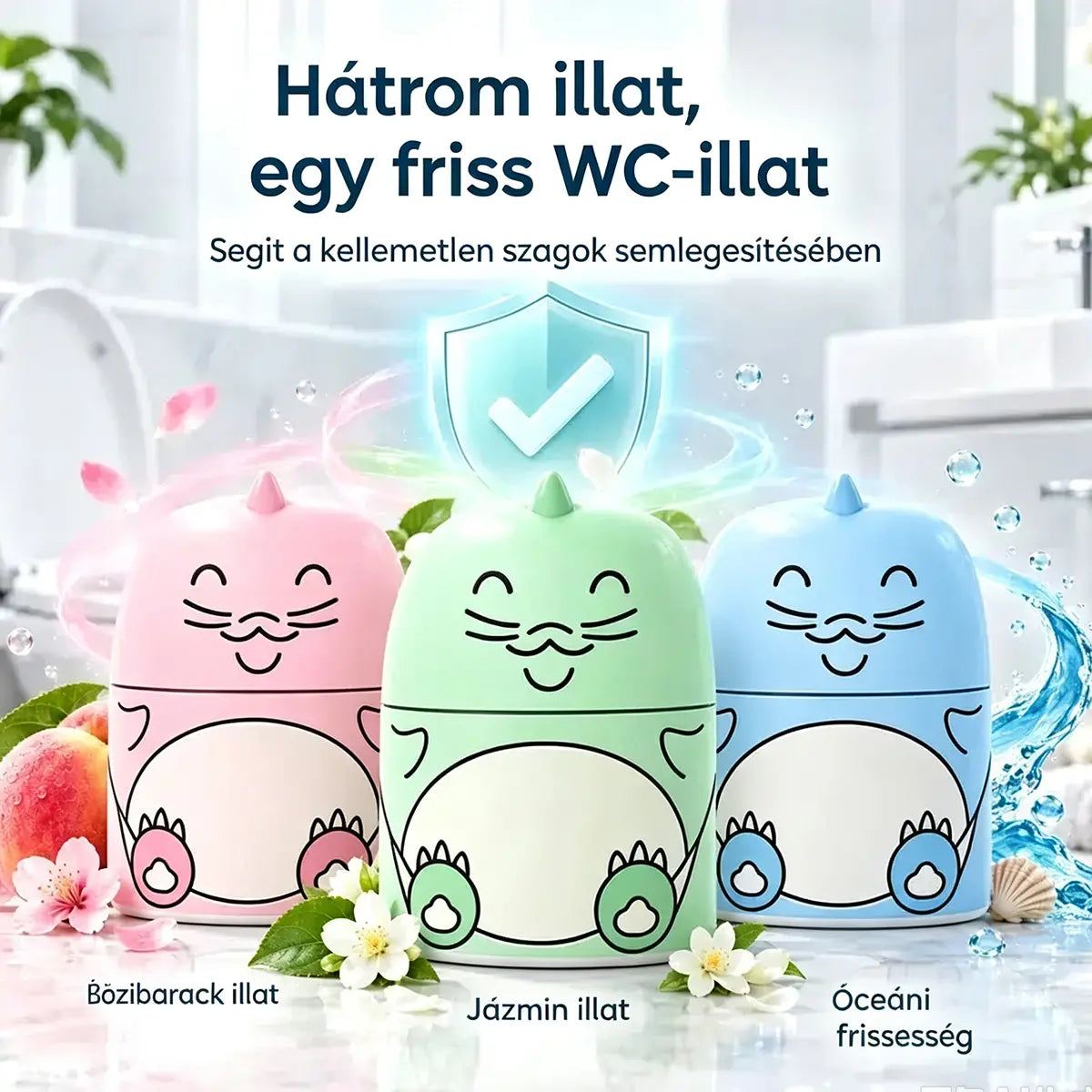 【Időszakos 50% kedvezmény】【Vegyen 1-et, kapjon 3-at!】3 darabos készlet – Többcélú WC-tisztító