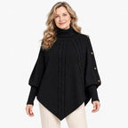 【S–3XL】Abszolút sláger az őszi-téli szezonra! Ez a meleg, kötött poncsó könnyedén elfedi az alak kisebb tökéletlenségeit. ✨