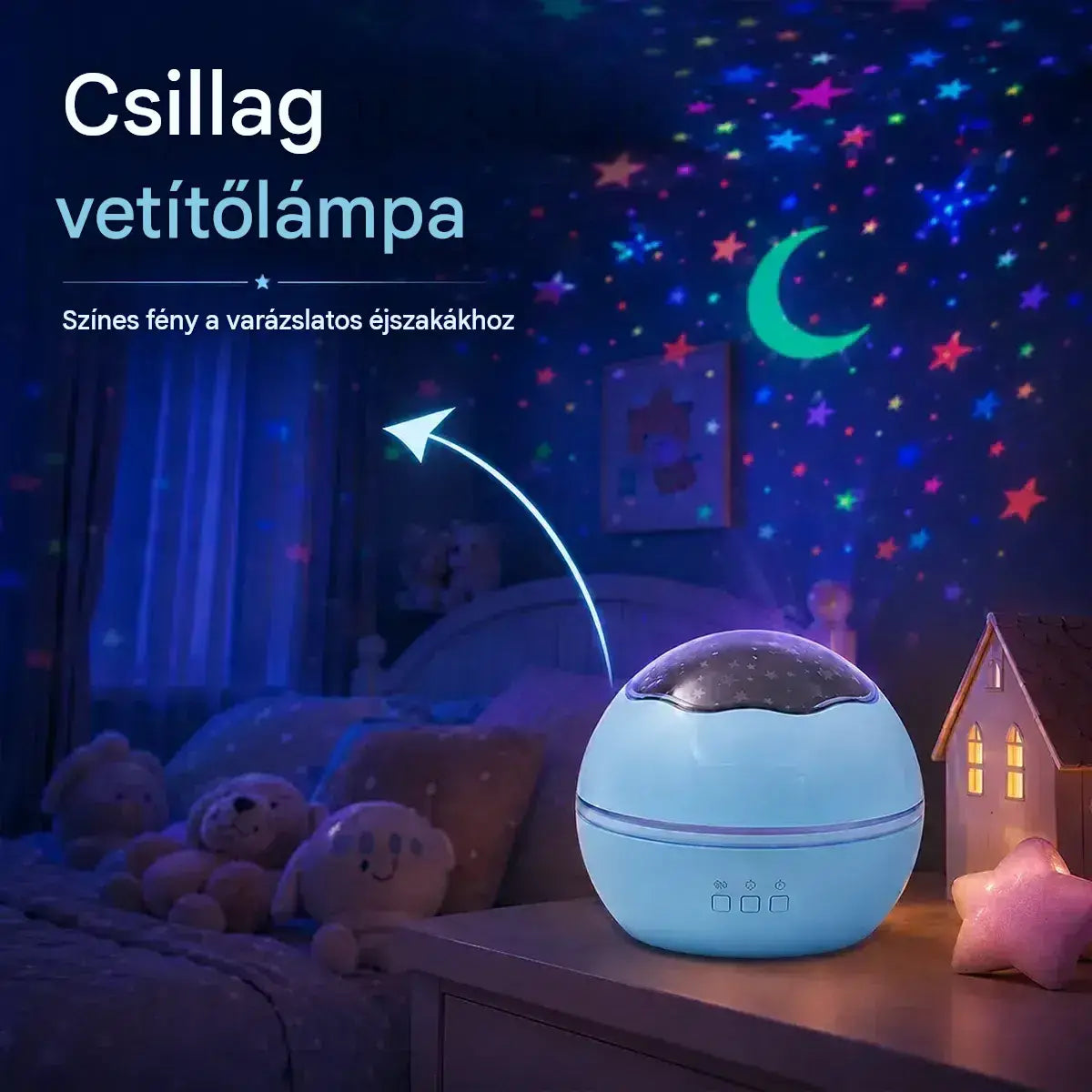🌠✨Csillagos Égbolt Projektor, Éjszakai Fény ⎜ Forgó LED Lámpa🎁