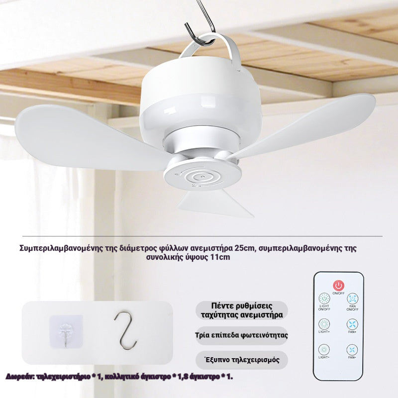 ⏰Időben korlátozott ajánlat: Újratölthető mennyezeti ventilátor LED lámpával! 🌬️✨