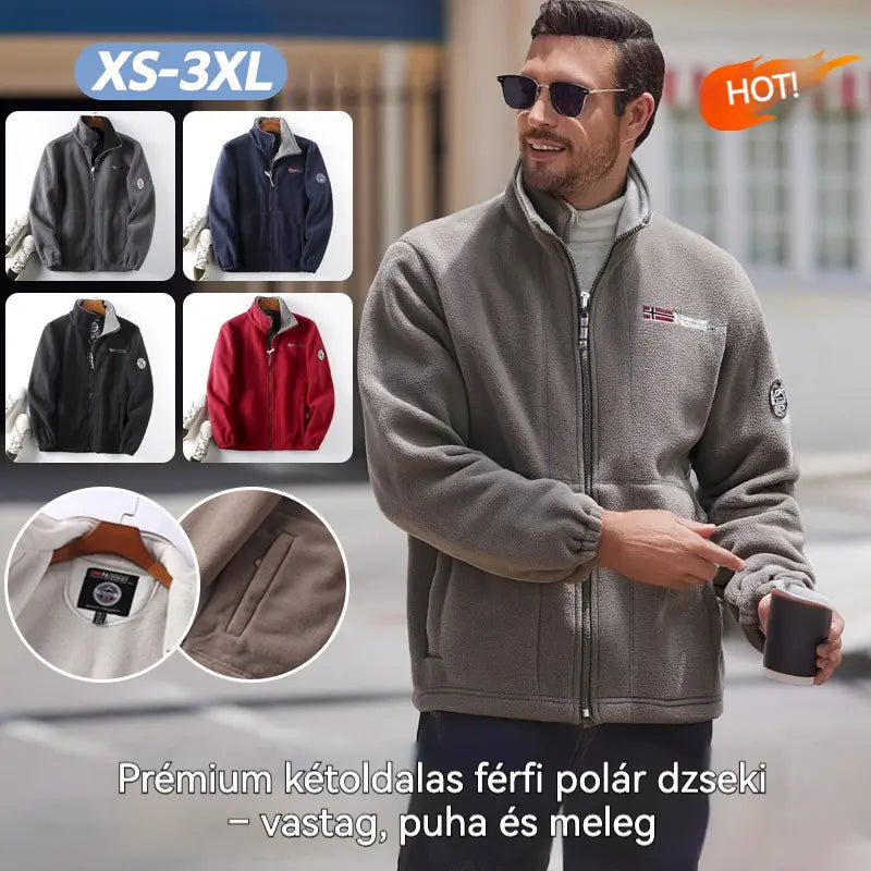 【50% OFF🔥7 napon belül kézbesítjük🔥】❄️🧥Férfi vastag gyapjú bársonykabát, plus size, meleg és kényelmes őszre és télre