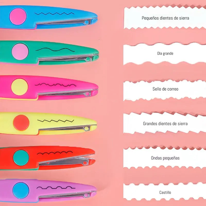 【Időszakos 50% kedvezmény!】🥰【6 darabos készlet】✂️🌈 Gyermek biztonsági olló készlet (barkácsprojektekhez)