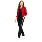 【Időkorlátozott 50% kedvezmény!】🌸 Elegancia és maximális kényelem! Elegáns 3 részes női szabadidőruha (cipzáras dzseki + póló + nadrág / Méretek: M–6XL)! ✨