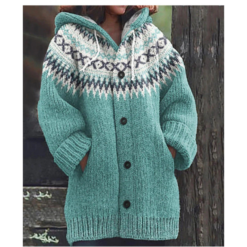 【Időszakosan 50% kedvezmény!】🔥🔥【S–5XL】✨Új, színes, kapucnis kötött kabát őszre/télre