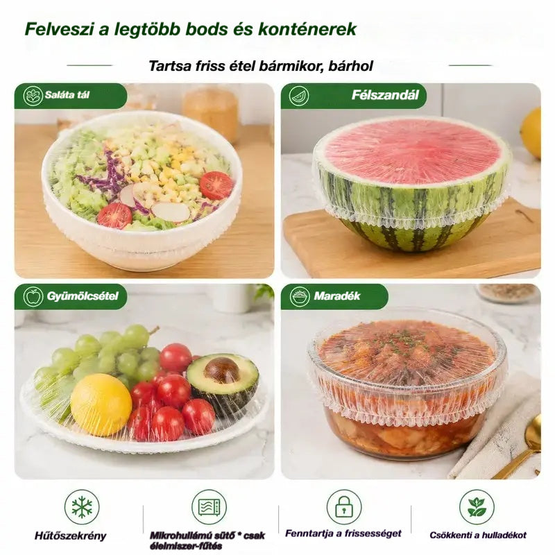 ⏳50% kedvezmény🔥【300 darab】🎉Minél többet vásárolsz, annál többet spórolsz🎁Eldobható, rugalmas ételvédők, tálakhoz és tányérokhoz alkalmasak