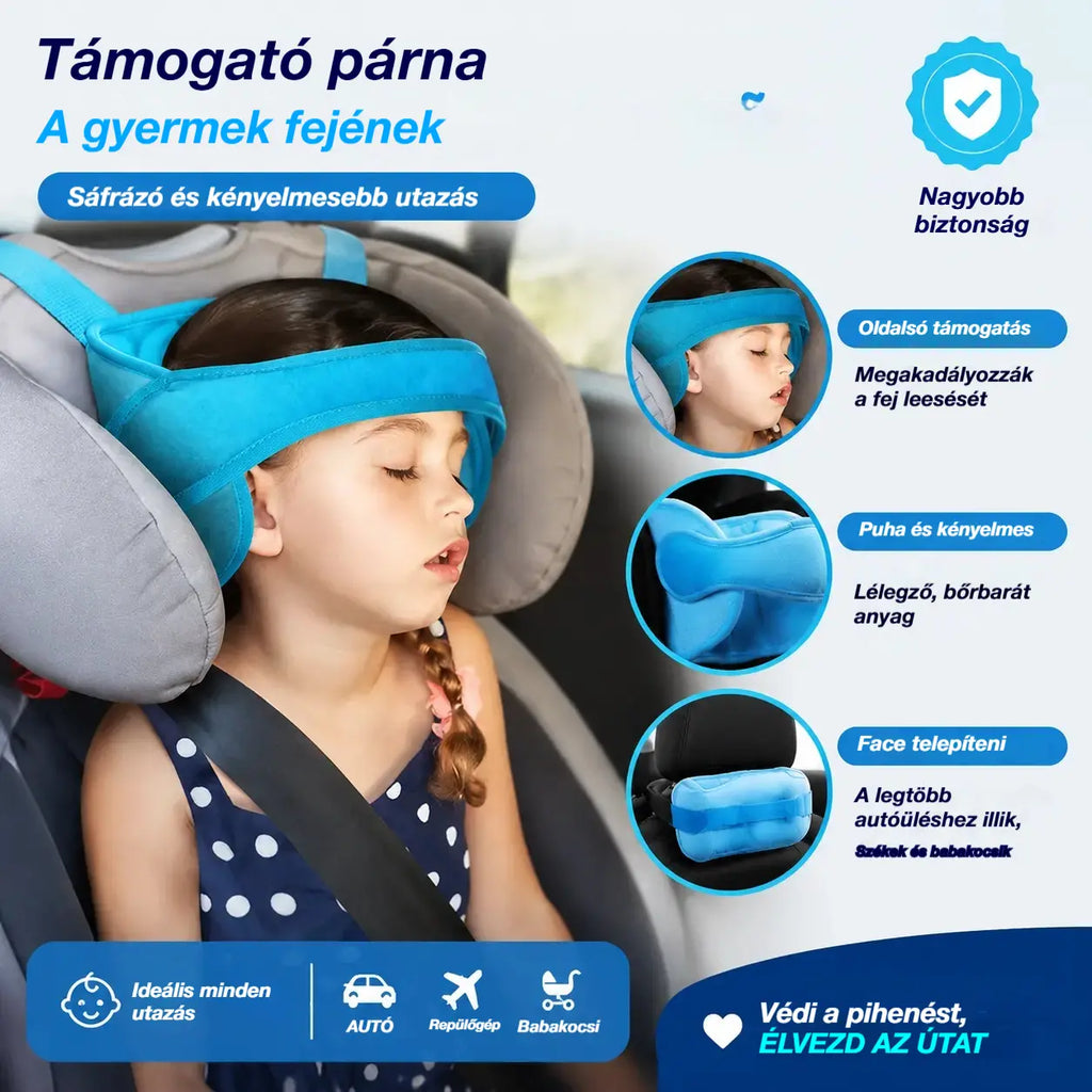 🚗 Vásárolj most 50% kedvezménnyel! 😴 Autós fejtámla alváshoz: állítható, puha és támasztó, megakadályozza a fejed lelógását, így kényelmesen szunyókálhatsz utazás közben. 🛌