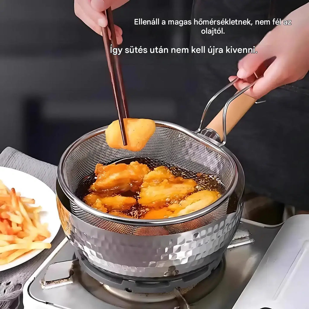 🔥🥳50% KEDVEZMÉNY🥗🍲Rozsdamentes acél hálós szűrőkosár