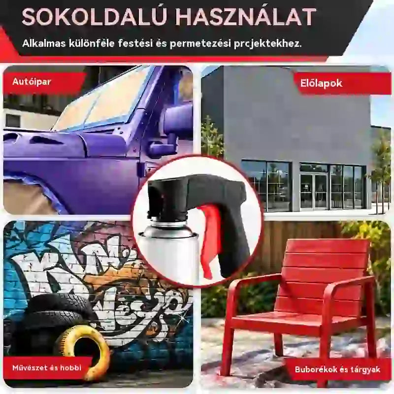 🔥【Vásároljon 1-et, kapjon 1-et ingyen】🔥🎨🔧 Kiegészítő fogantyú szórófestékes dobozokhoz | Ergonomikus markolat autók, falak és barkács projektek festéséhez