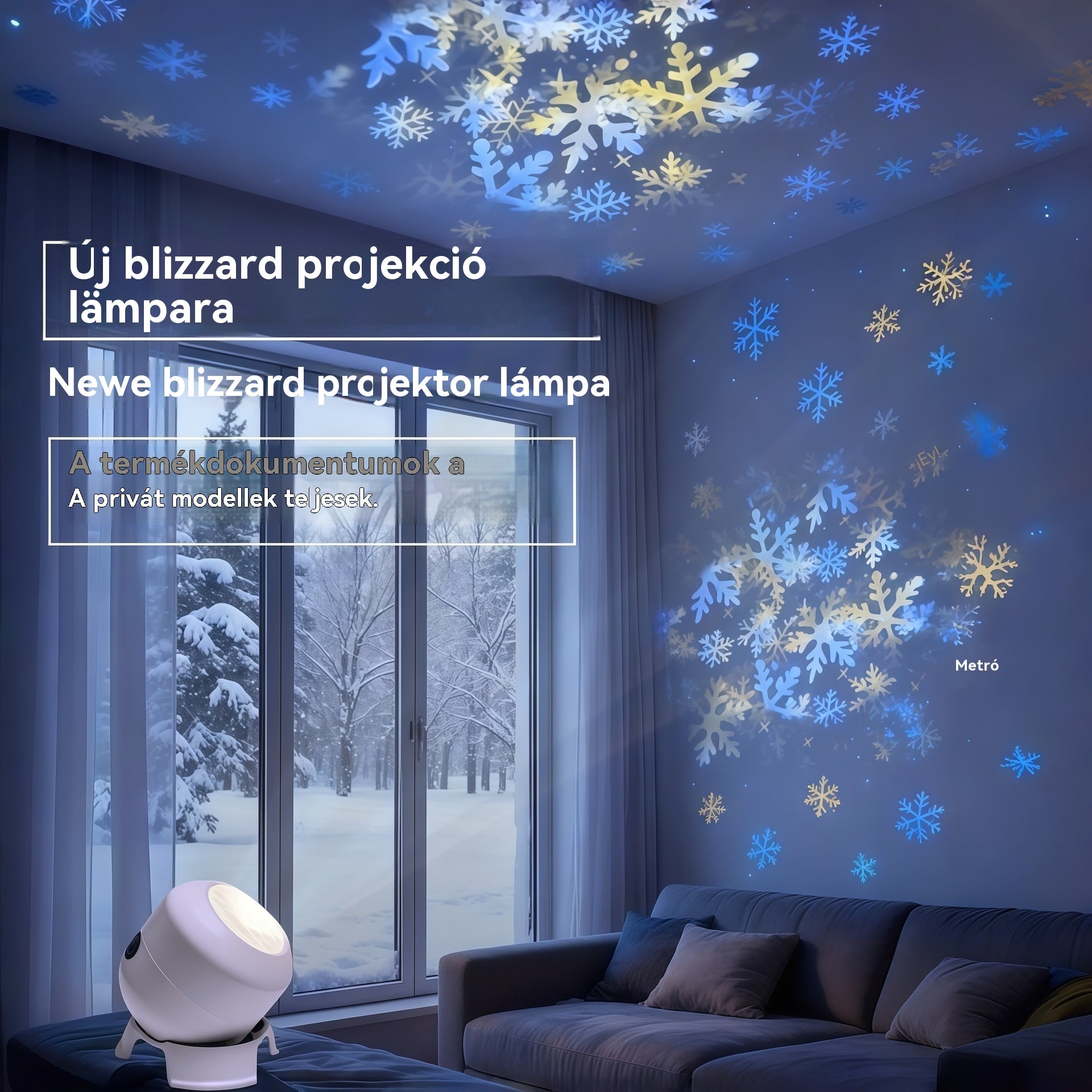 【akció】 Dinamikus forgó LED projektor
