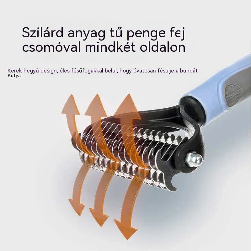 【Vásároljon 1-et, kapjon 1-et ingyen】【2 darab】Kétoldalas kefe háziállatok ápolásához és szőrtelenítéséhez