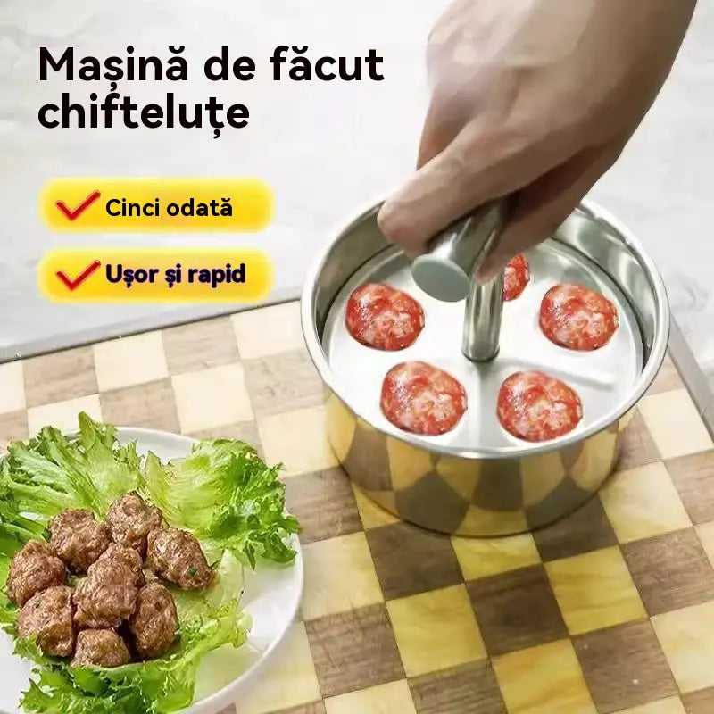 🔥Rozsdamentes acél húsgombóckészítő, egy praktikus konyhai eszköz – tökéletes húsgombócok és halgombócok készítéséhez 🍖🐟
