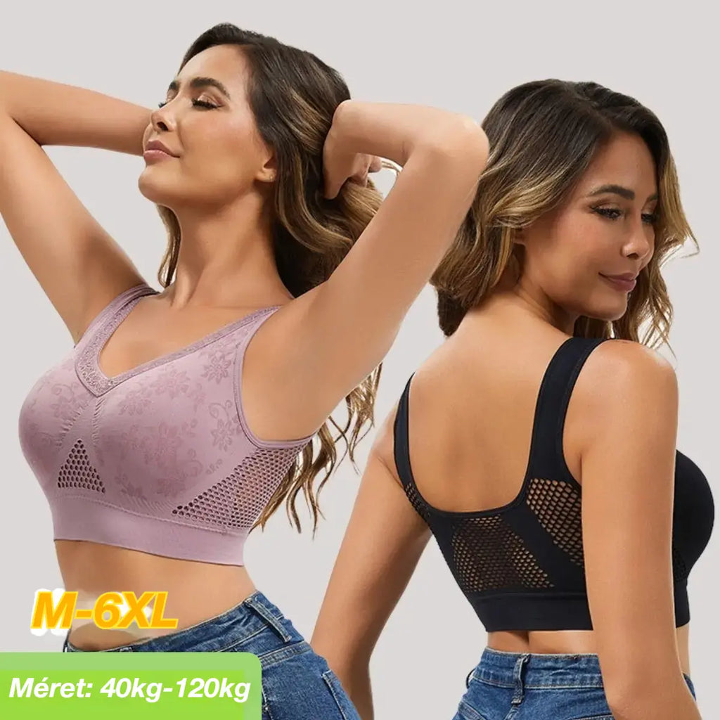 【Korlátozott ideig 50% kedvezmény!】😍❤️40-120 kg【3 db-os csomag 】Női merevítő nélküli csipkés melltartó, magas tartást biztosítva❤️