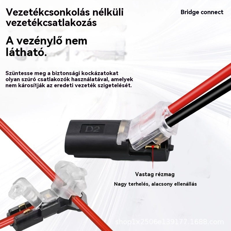【kedvezmény!】Csupaszodásmentes csatlakozó, reteszelő csattal, biztonságos zárással és csúszásgátlóval