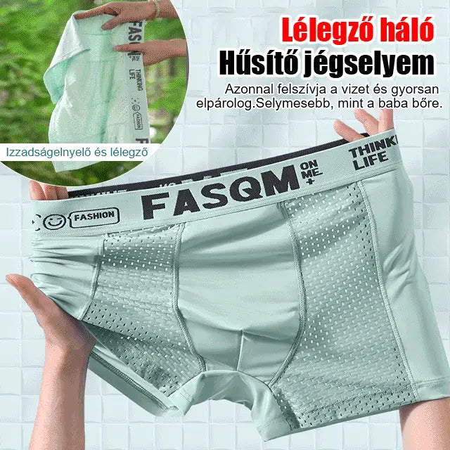 【6 db】 Férfi Ice Silk légáteresztő hálós boxernadrág