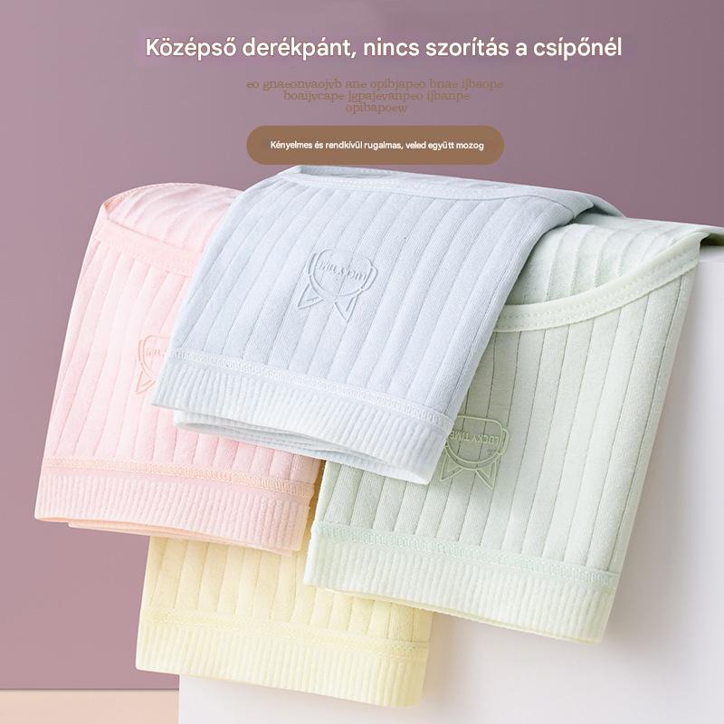 💓(7db) 【kedvezménnyel】Női egyszerű és fejlett antibakteriális fehérnemű magas derékkal, 35-90kg súlyú nők számára-U