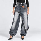 👖【Féláron, csak korlátozott ideig!】【XS-3XL】Stílusos és kényelmes, bő szárú farmer ✨💞