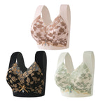 【Akciós ár】【Vásároljon 3-at, kapjon 3-at ingyen】M-4XL Plus Méretű Csipkés Melltartó, Acélgyűrű Nélkül, Luxus Gyönyörű Hátrész, Szexi Légáteresztő, Varratmentes Melltartó【40~100kg】
