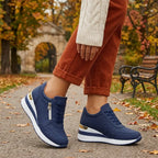 【Időszakosan 50% kedvezmény!】👟【36–43】Nagy méretű, bebújós, éktalpú sportcipő – Könnyű, hétköznapi platformcipő – Kényelmes cipő sétához és edzéshez