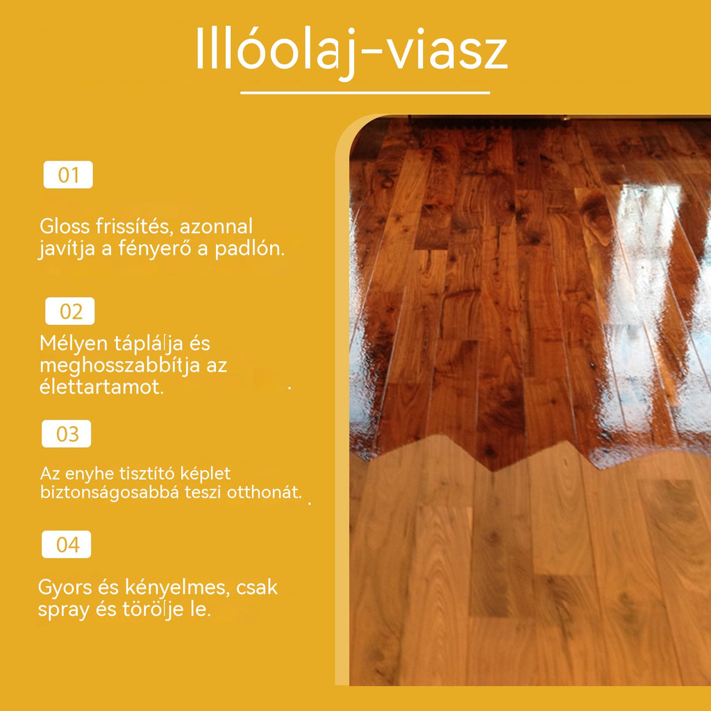 【Féláron】120 ml-es fa polírozó spray (szivaccsal és kendővel) bútorok ápolására, repedések megelőzésére és a festék védelmére