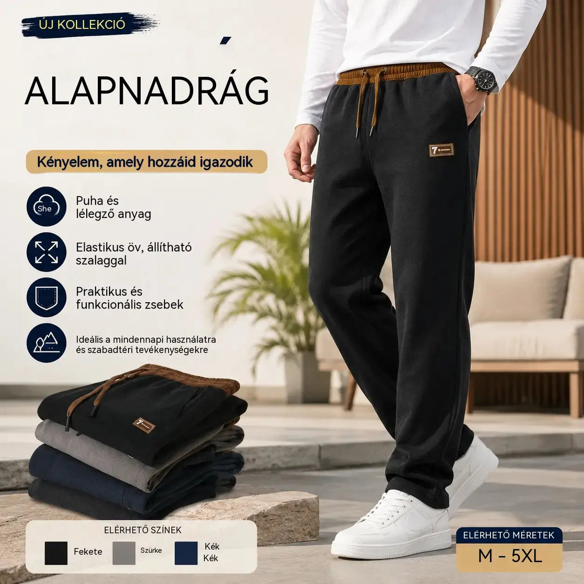 🔥【Időszakosan 50% kedvezmény!】🔥Új, kiváló minőségű, hétköznapi pamutnadrág