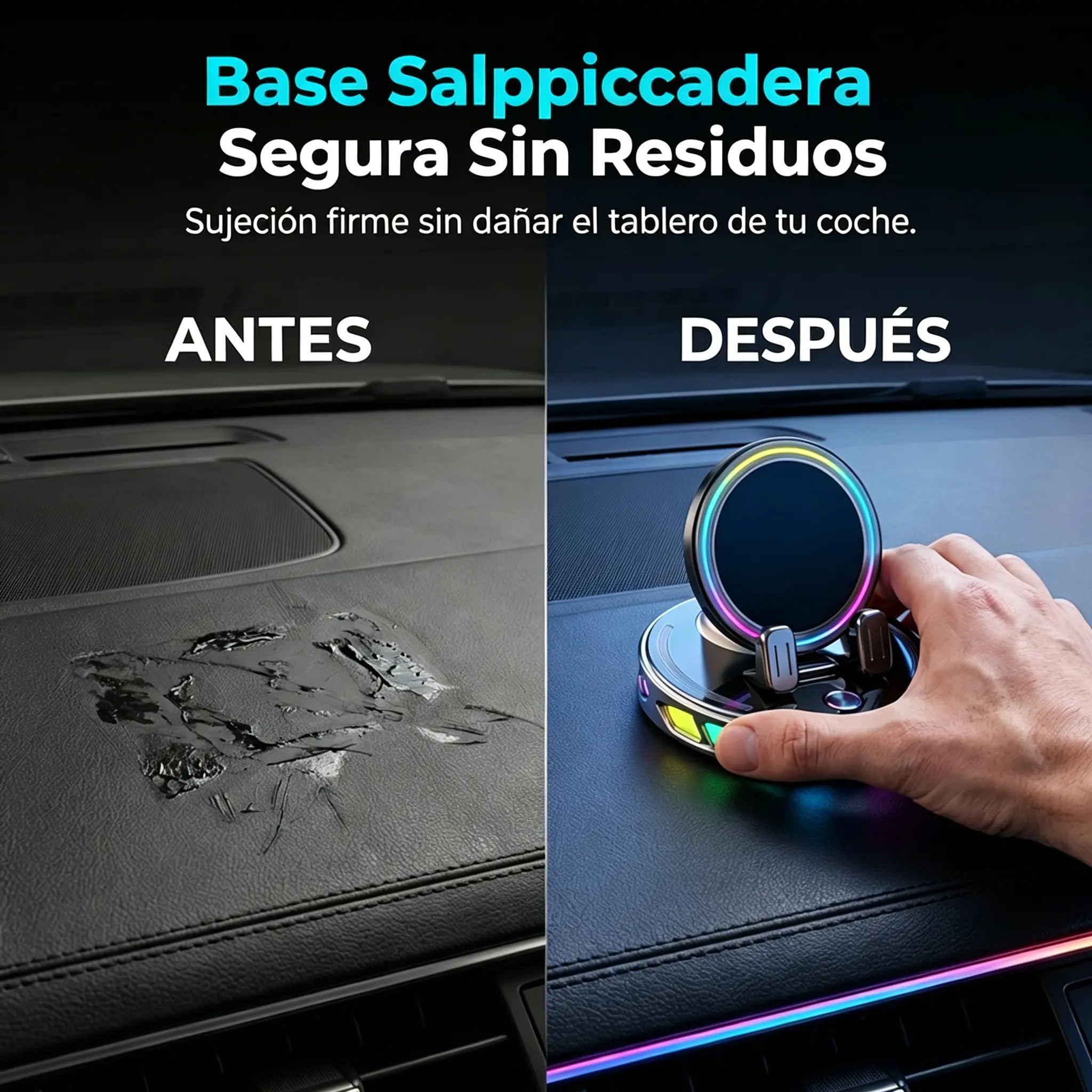 📱 RGB autós telefontartó automatikus rögzítéssel és 15 W-os vezeték nélküli töltéssel