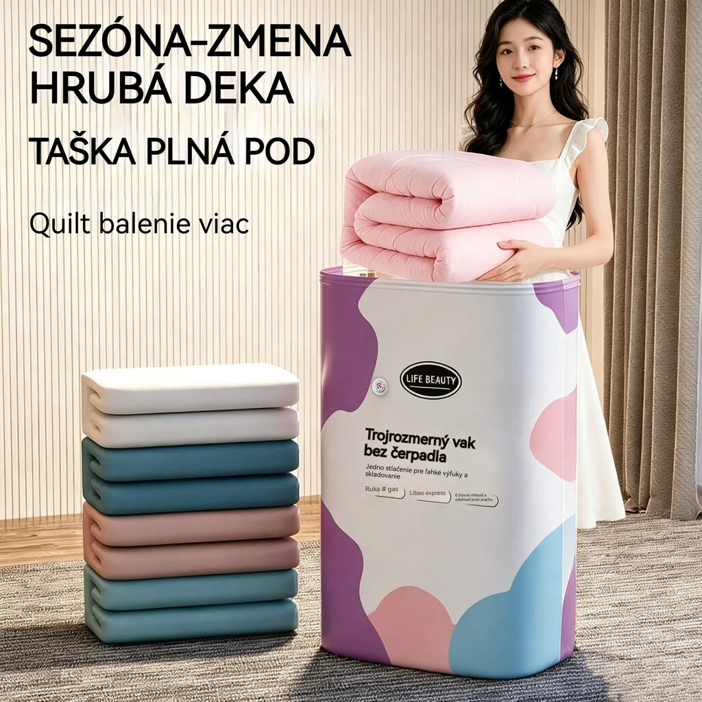 🧳5 darab 💨 Nagy, rugalmas vákuumos tárolótasakok: Nincs szükség légpumpára, szivárgásmentesek és ideálisak a helytakarékosságra a bőröndben és otthon ✈️