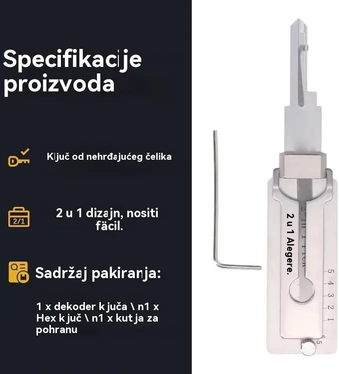 🔐Különleges promóciók ezen a héten🔑 - 50% kedvezmény🔥Rozsdamentes acél kulcsdekóder