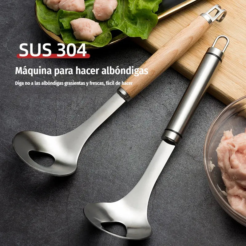🍖 【2 darabos készlet】304 rozsdamentes acél húsgombóc készítő – ideális hús- és halgombócok készítéséhez, tökéletes otthoni főzéshez 🥄