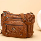 💐【50% KEDVEZMÉNY!】🎁Női puha PU keresztpántos táska – Több zseb a tökéletes rendszerezésért 👜🔑