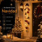 【50% kedvezmény, csak korlátozott ideig!】🎄 MerryCascade világító karácsonyi ajtódísz | 6 ünnepi dizájn, meleg fény, 3D részletek és helytakarékos függőleges kialakítás✨