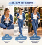 【50% kedvezmény, csak korlátozott ideig!】【S-3XL】💃 💖 Új, 2026-os otthoni szett – egyszerű és elegáns.