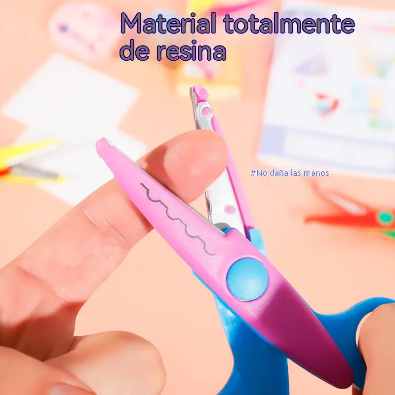 【Időszakos 50% kedvezmény!】🥰【6 darabos készlet】✂️🌈 Gyermek biztonsági olló készlet (barkácsprojektekhez)